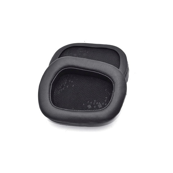 Náhradné Náušníky pre Logitech G633 Artemis, G933 Artemis, Pamäťová pena + Koža, Čierne, 1 pár