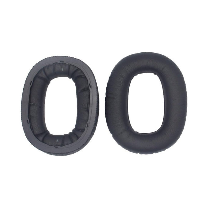 Náhradné Náušníky pre Marshall Monitor II, Pamäťová pena + PU Koža, Čierne, 1 pár