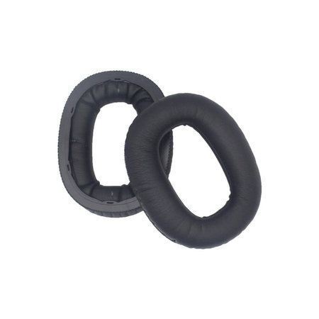 Náhradné Náušníky pre Marshall Monitor II, Pamäťová pena + PU Koža, Čierne, 1 pár