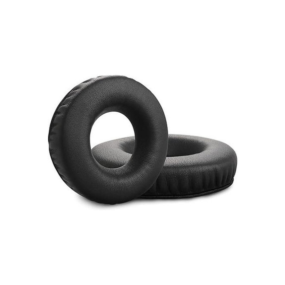 Náhradné Náušníky pre Sennheiser HD25, SP 25-1 II, PC150, Pamäťová pena + PU Koža, Čierne, 1 pár