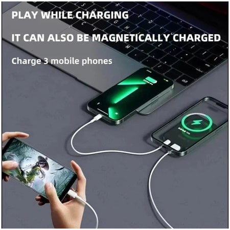 FixPremium - MagSafe PowerBank 5000mAh s LED Displejom, čierna