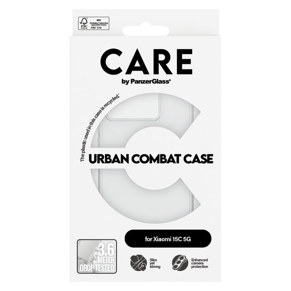 Puzdro Urban Combat pre Xiaomi 15C 5G, Transparentná, PanzerGlass