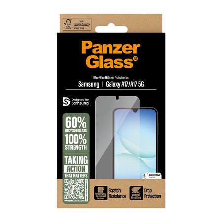 PanzerGlass - Tvrdené sklo UWF s aplikátorom pre Samsung Galaxy A17, A17 5G, číra
