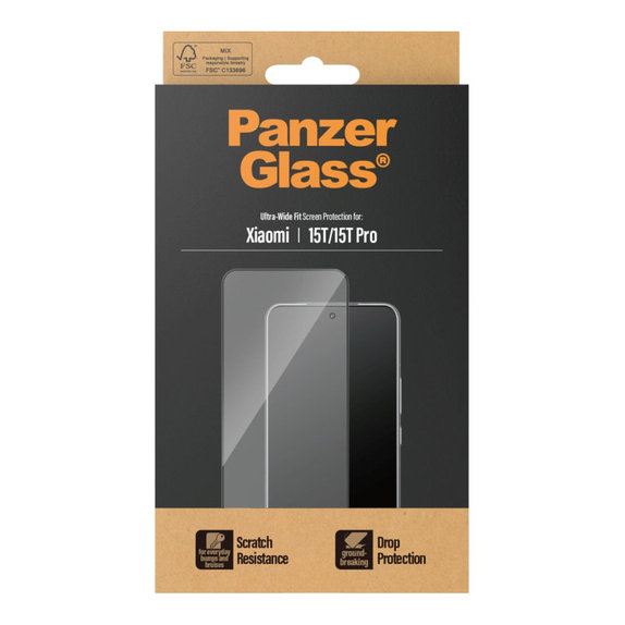 Tvrdené sklo UWF pre Xiaomi 15T/15T Pro, Čierna, PanzerGlass