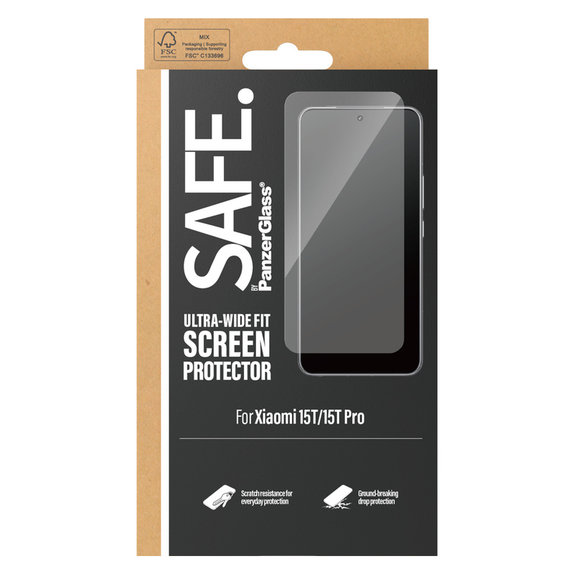 Tvrdené sklo UWF pre Xiaomi 15T/15T Pro, Čierna, SAFE by PanzerGlass