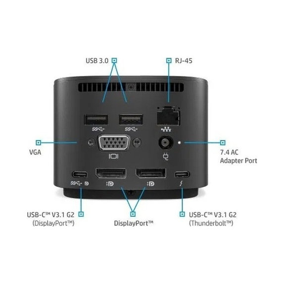 HP - Dokovacia stanica Thunderbolt G2 (USB-C) Repasovaný