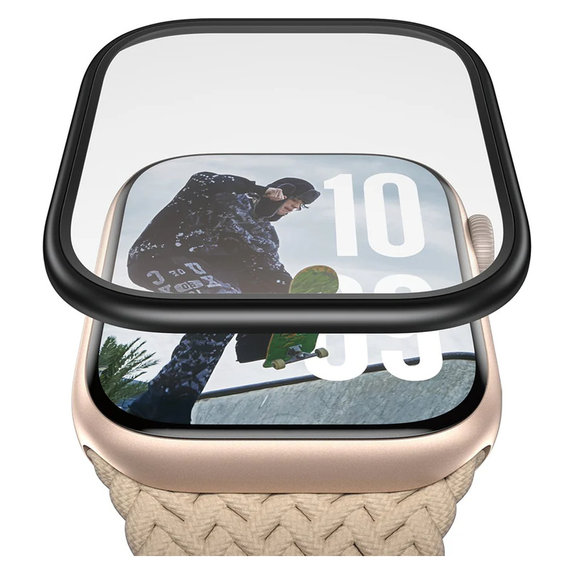 Tvrdené sklo UWF METALLIC pre Apple Watch 11/10 46 mm, Čierna, PanzerGlass