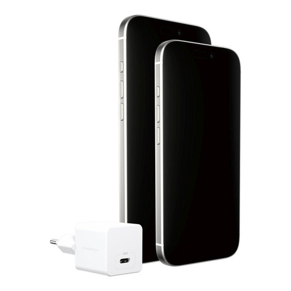 Cestovný adaptér Grand Prix USB-C, GaN, 30 W PD, striebornobiela, empower