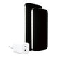 Cestovný adaptér Grand Prix 2x USB-C, GaN, 45 W PD, Striebornobiela, empower