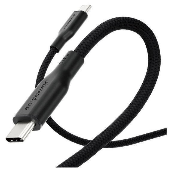Kábel USB-C, 240 W, Racing, 2 m, Vesmírna čierna, empower