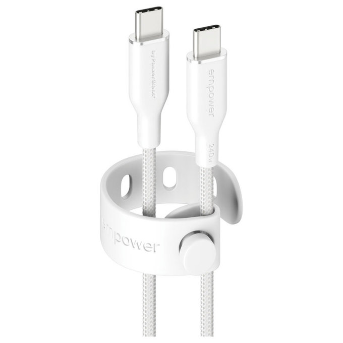 Kábel USB-C, 240 W, Racing, 2 m, Striebornobiela, empower