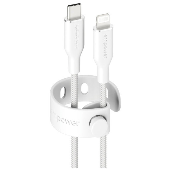 Kábel USB-C/Lightning, 60 W, Racing, 1,2 m, Striebornobiela, empower