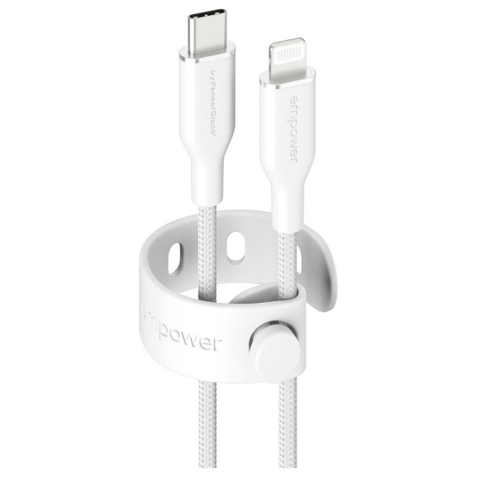 Kábel USB-C/Lightning, 60 W, Racing, 1,2 m, Striebornobiela, empower