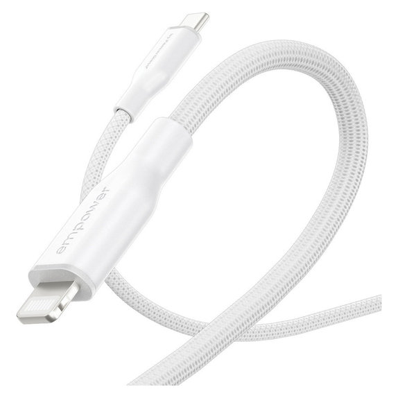 Kábel USB-C/Lightning, 60 W, Racing, 1,2 m, Striebornobiela, empower