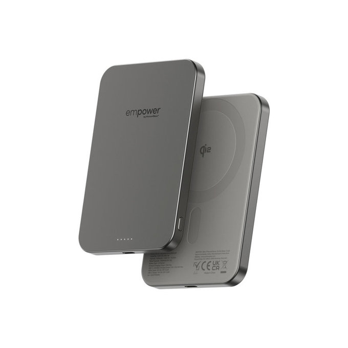 Bezdrôtová PowerBank 5000 mAh 20 W, kompatibilná s MagSafe, Qi2/USB-C, Titán, empower