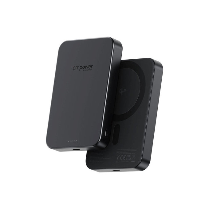 Bezdrôtová PowerBank 10000 mAh 20 W, kompatibilná s MagSafe, Qi2/USB-C, Vesmírna čierna, empower
