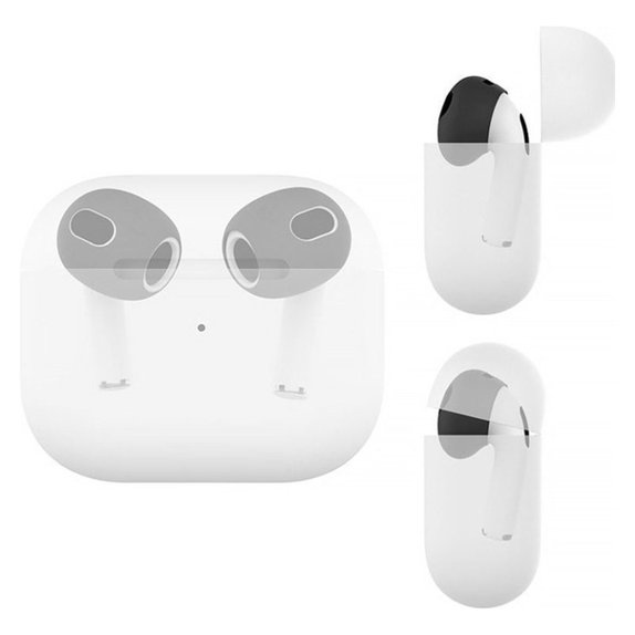 Náhradné silikonové štuple pre Apple AirPods 3, Čierne