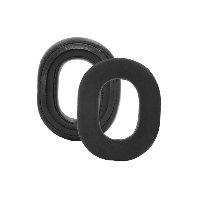 Náhradné Náušníky pre Razer Blackshark V3, V3X, Pamäťová pena + Textil + PU Koža, Čierne, Chladivý Gél, 1 pár