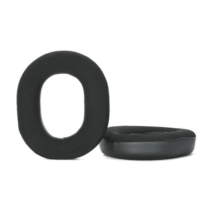 Náhradné Náušníky pre Razer Blackshark V3 Pro, Pamäťová pena + Textil, Čierne, 1 pár