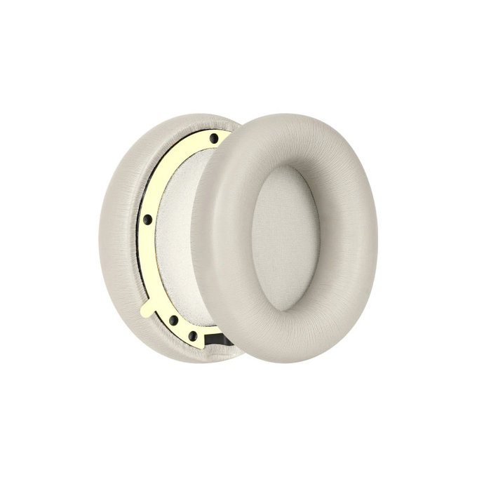 Náhradné Náušníky pre Beats Studio Pro, Pamäťová pena + PU Koža, Šedé, 1 pár