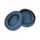 Náhradné Náušníky pre Anker Soundcore Life Q30, Q35, Pamäťová pena + PU Koža, Modré (šev), 1 pár