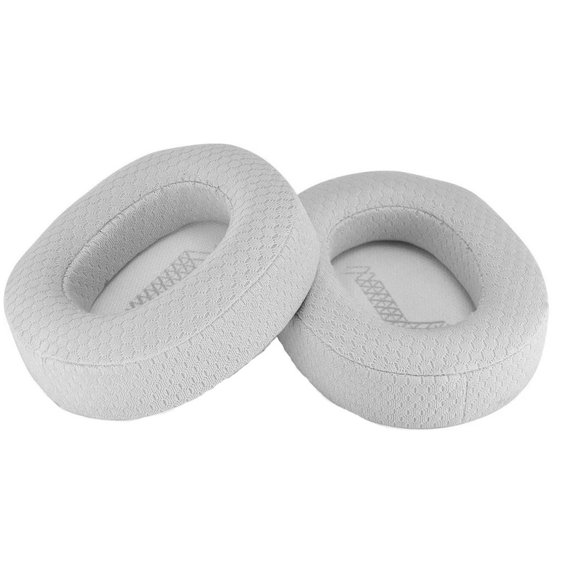 Náhradné Náušníky pre JBL Live 650BTNC, 660NC, E65BTNC, Duet NC, Pamäťová pena + Textil, Šedé, 1 pár