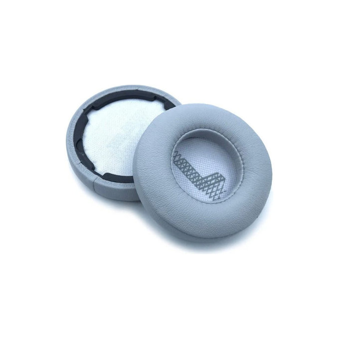 Náhradné Náušníky pre JBL Live 400BT, 460NC, Pamäťová pena + PU Koža, Šedé, 1 pár