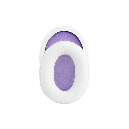 Náhradné Náušníky pre Kingston HyperX Cloud Alpha Gaming, Pamäťová pena + PU Koža, Biele, 1 pár