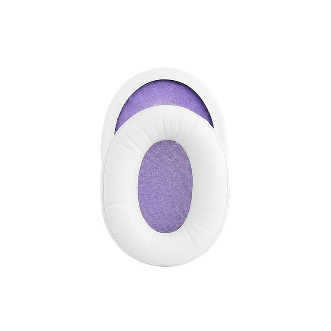 Náhradné Náušníky pre Kingston HyperX Cloud Alpha Gaming, Pamäťová pena + PU Koža, Biele, 1 pár