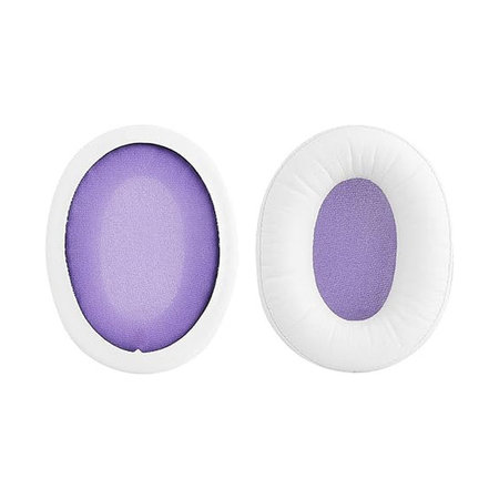 Náhradné Náušníky pre Kingston HyperX Cloud Alpha Gaming, Pamäťová pena + PU Koža, Biele, 1 pár