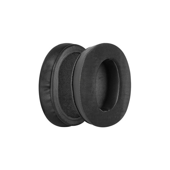 Náhradné Náušníky pre Kingston HyperX Cloud, Pamäťová pena + Neoprén + PU Koža, Čierne, 1 pár
