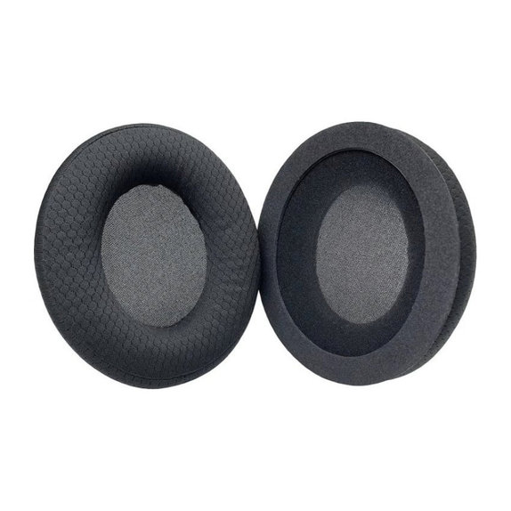 Náhradné Náušníky pre Kingston HyperX Stinger Core, Pamäťová pena + Textil, Čierne, 1 pár