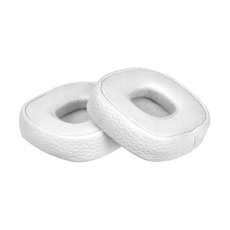 Náhradné Náušníky pre Marshall Major IV, Pamäťová pena + PU Koža, Biele, 1 pár