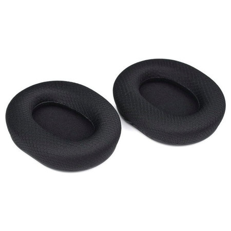 Náhradné Náušníky pre Razer Blackshark V2, V2X, V2 Pro, V2 SE, Pamäťová pena + Textil, Čierne, 1 pár