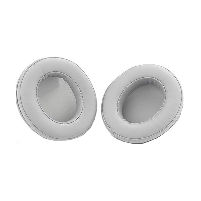 Náhradné Náušníky pre Razer Nari a Kraken, Pamäťová pena + PU Koža + Neoprén, Šedé, 1 pár