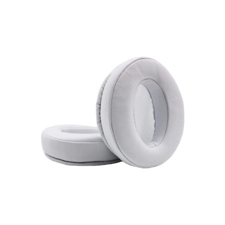 Náhradné Náušníky pre Sennheiser HD300, 300BT, 4.50BTNC, Pamäťová pena + PU Koža, Biele, 1 pár