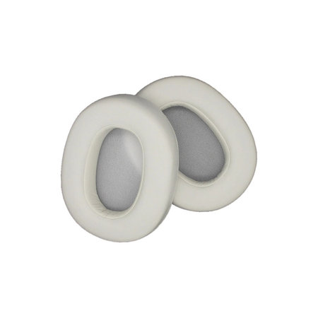 Náhradné Náušníky pre Sony WH-ULT900N, Pamäťová pena + PU Koža, Biele, 1 pár