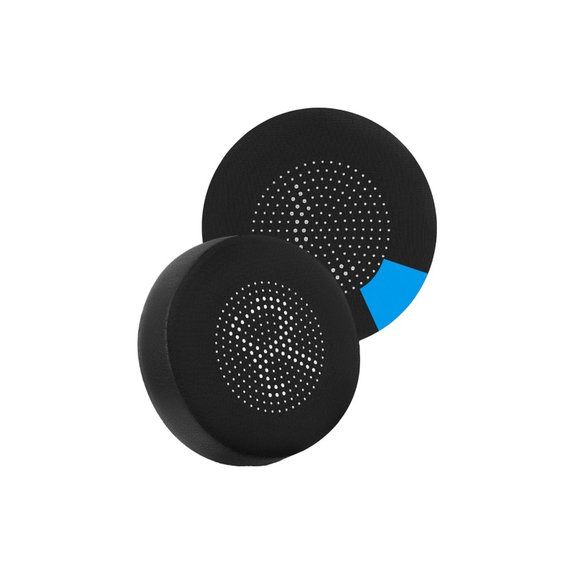 Náhradné Náušníky pre Jabra Evolve 75, 75+, UC, MS, Pamäťová pena + PU Koža, Čierne, Chladivý Gél, 1 pár