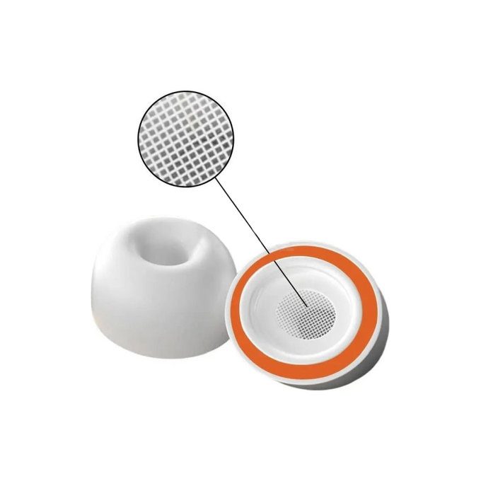 Náhradné silikonové štuple pre Apple AirPods 1, 2 Pro, M, Pamäťová pena, Biele