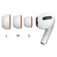 Náhradné silikonové štuple pre Apple AirPods 1, 2 Pro, M, Pamäťová pena, Biele