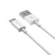 USB / USB-C kábel Smart, 2.1A, 2m, biela, Devia