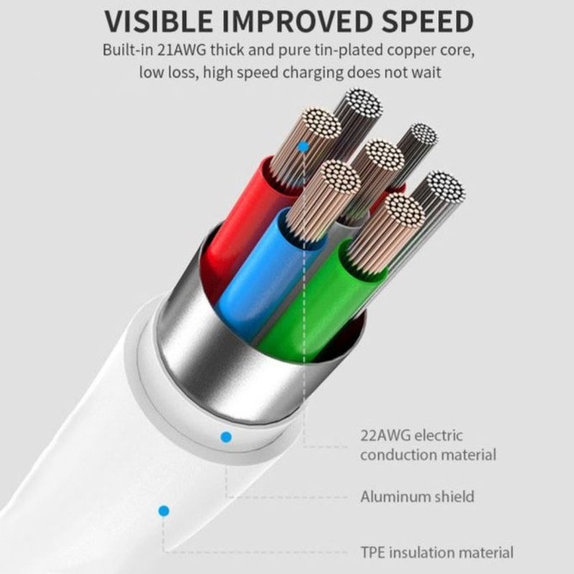 Lightning / USB-C kábel Smart, PD 20W, 1m, biela, Devia