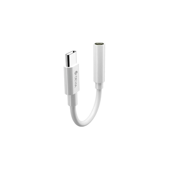 Adaptér Smart 3,5mm Jack / USB-C, biela, Devia