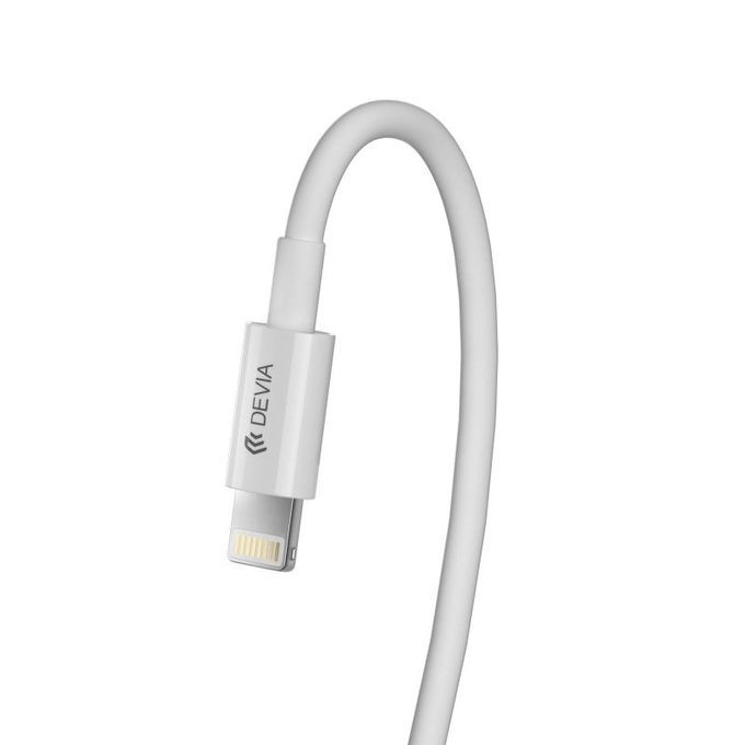 Lightning / USB-C kábel Smart, PD 27W, 2m, biela, Devia