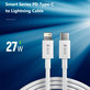 Lightning / USB-C kábel Smart, PD 27W, 2m, biela, Devia