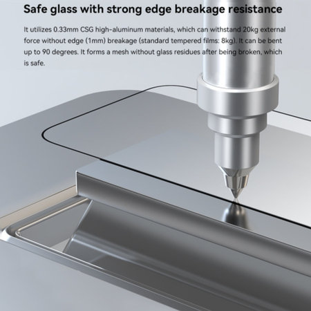 Tvrdené sklo FullCover s aplikátorom pre iPhone 15 Pro, Devia