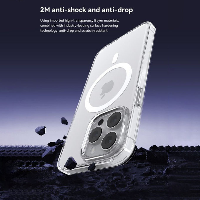 Puzdro Elemental s MagSafe pre iPhone 15, transparentná, Devia