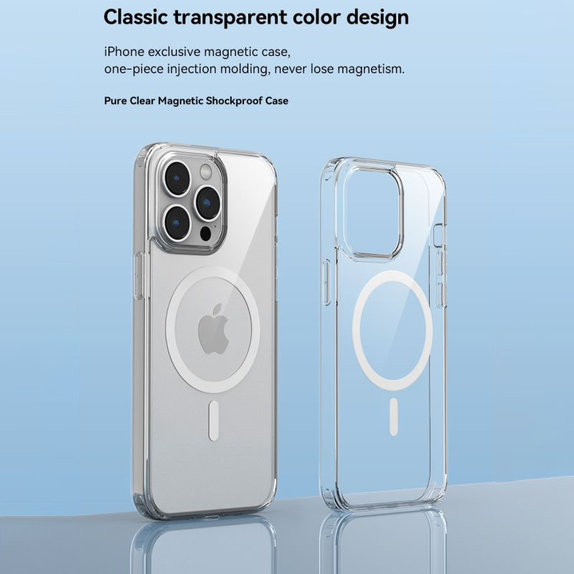 Puzdro Clear s MagSafe pre iPhone 15 Plus, transparentná, Devia