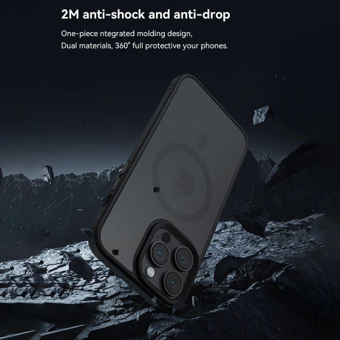 Puzdro Pino s MagSafe pre iPhone 15, čierna, Devia