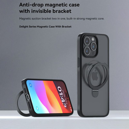 Puzdro Delight s MagSafe pre iPhone 15 Pro Max, čierna, Devia